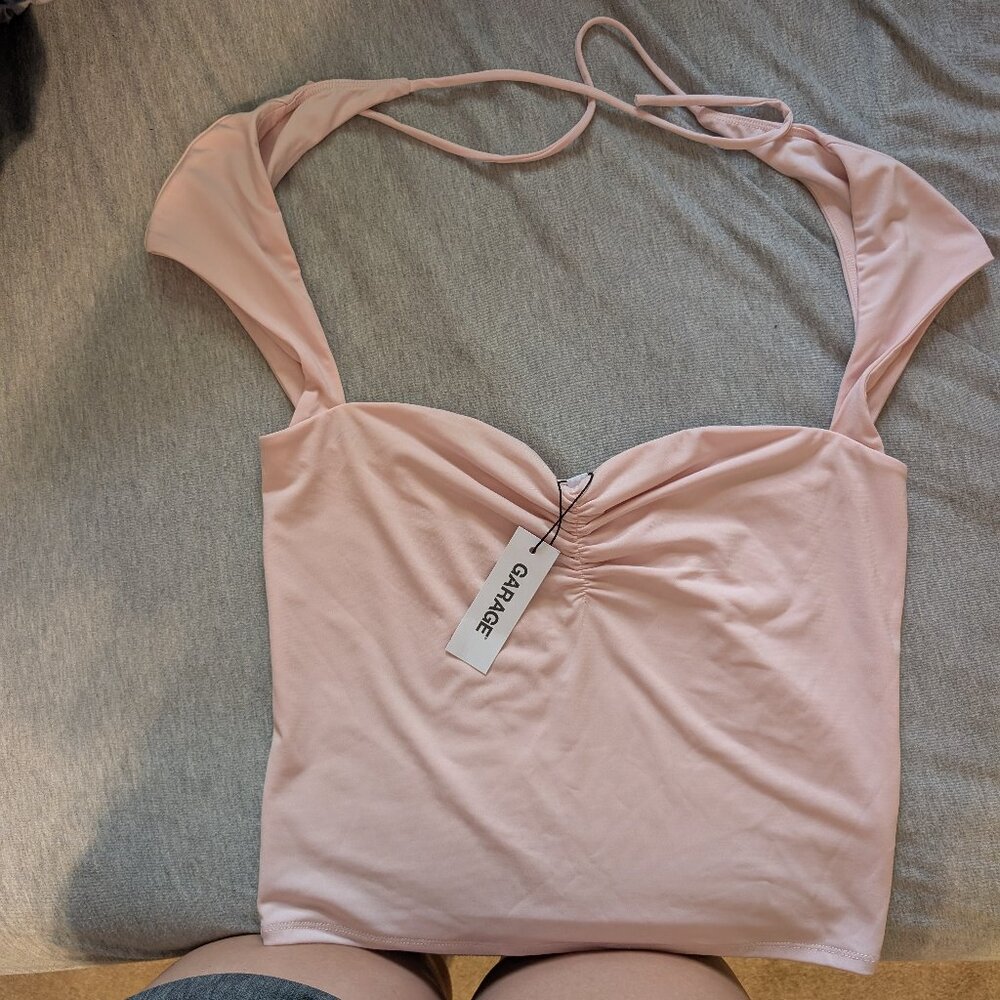 Garage Talina The Back Top – Chalk Pink –